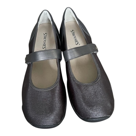 ✨  Stretchies Margaret Mary Jane Comfort Shoes - Silver Gray ✨ - Picture 9 of 9